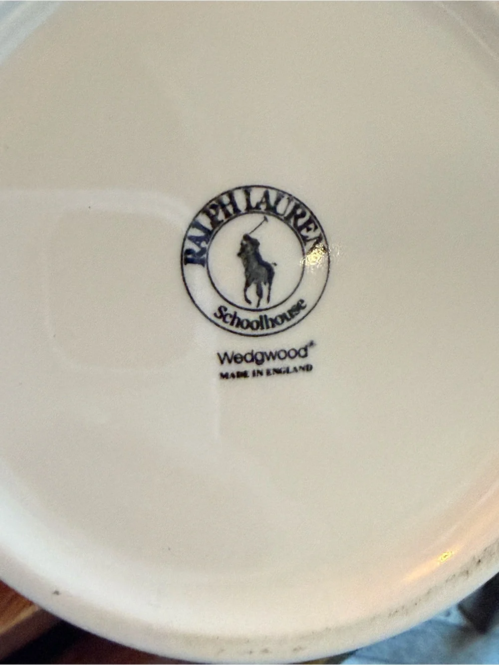 Wedgwood Ralph Lauren Canister White Porcelain Schoolhouse Alphabet 5” Tall EUC